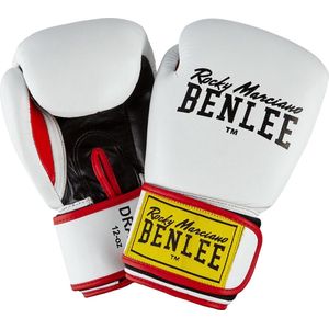 BENLEE Rocky Marciano Uniseks – Draco Leather bokshandschoen voor volwassenen, wit/zwart/rood, 16 oz