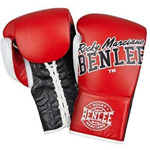 Benlee Rocky Marciano Big Bang Wedstrijdhandschoenen van leer, uniseks, voor volwassenen, rood