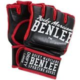 Benlee Rocky Marciano DRIFTY Leather MMA Gloves, uniseks, zwart, L