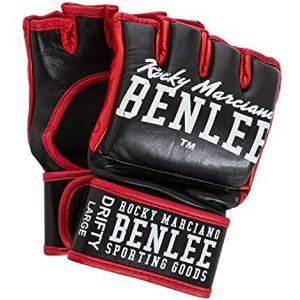 Benlee Rocky Marciano DRIFTY Leather MMA Gloves, uniseks, zwart, L