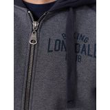 LONSDALE Sweatvest 'Slough'  marine / blauw gemêleerd / grijs / rood