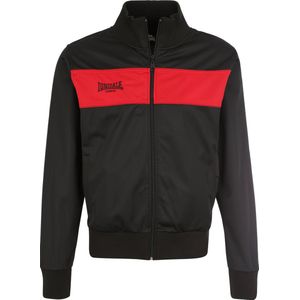 Lonsdale - Alnwick - Trainingsjacke - Zwart/Rood - Smalle Pasvorm