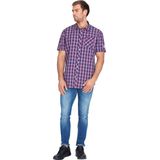 Lonsdale - Geruit Overhemd - Korte Mouwen - Blauw - Katoen