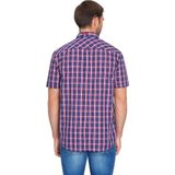 Lonsdale - Geruit Overhemd - Korte Mouwen - Blauw - Katoen