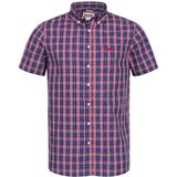 Lonsdale - Geruit Overhemd - Korte Mouwen - Blauw - Katoen