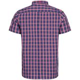 Lonsdale - Geruit Overhemd - Korte Mouwen - Blauw - Katoen