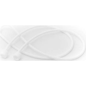 System-S 1 x siliconen houder voor AirPods hoofdtelefoon in wit.