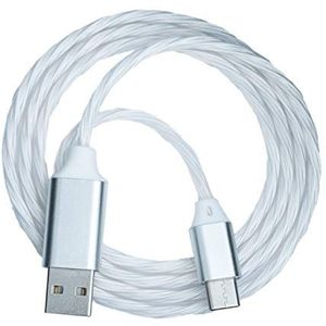 System-S USB 3.1 Lichtgevende Kabel 1 m Type C Mannelijke naar 2.0A Mannelijke Adapter in Kleurrijke