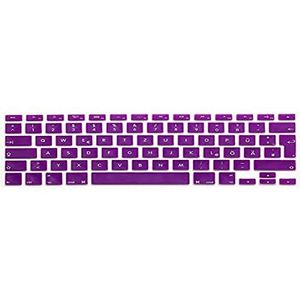 System-S Siliconen toetsenbordbescherming QWERTZ Duitse toetsenbordhoes voor MacBook Pro 13"" 15"" 17"" iMac MacBook Air 13"" in paars