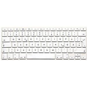 System-S QWERTZ 53026554 Duits siliconen toetsenbord cover voor MacBook Pro 13 inch 15 inch 17 inch iMac MacBook Air 13 inch wit