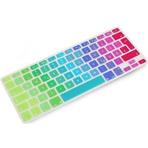 System-S Siliconen toetsenbordbescherming QWERZT Frans toetsenbord voor MacBook Pro 13"" 15"" 17"" / iMac/MacBook Air 13"" in regenboogkleuren
