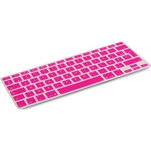 System-S Siliconen toetsenbordbescherming toetsenbordafdekking AZERTY Frans toetsenbord cover bescherming voor MacBook Pro 13 inch 15 inch 17 inch iMac MacBook Air 13 inch in roze