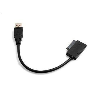 Systeem-S USB type A 3.0 (male) naar 7 + 6 13pin Slimline SATA laptop CD/DVD ROM optische drive-kabel adapter