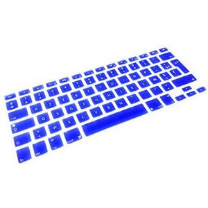 System-S Siliconen toetsenbordbescherming AZERTY Frans toetsenbord voor MacBook Pro 13 inch 15 inch 17 inch iMac MacBook Air 13 inch in blauw