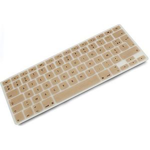 System-S Siliconen toetsenbordbescherming AZERTY Frans Toetsenbord Cover voor MacBook Pro 13 inch 15 inch 17 inch iMac MacBook Air 13 inch in Gold Kleur