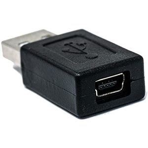SYSTEM-S USB 2.0 Adapter Type A Mannelijke naar Mini Socket Kabel in Zwart