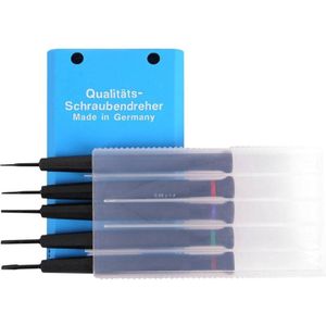 Bernstein Tools for Electronics 4-380 Horlogemaker-schroevendraaier set 5-delig Kopbreedte: 1 mm, 1.5 mm, 2 mm, 2.5 mm,