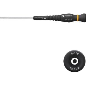 Bernstein Tools for Electronics Dopschroevendraaier ESD Sleutelbreedte (metrisch): 4.5 mm Koplengte: 60 mm