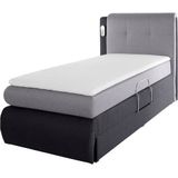 COLLECTION AB Boxspringbett "Borna", inklusive Bettkasten, LED-Beleuchtung und Topper