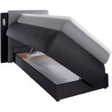 COLLECTION AB Boxspringbett "Borna", inklusive Bettkasten, LED-Beleuchtung und Topper
