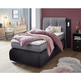COLLECTION AB Boxspringbett "Borna", inklusive Bettkasten, LED-Beleuchtung und Topper