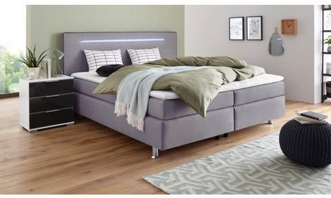 COLLECTION AB Boxspringbett, inkl. LED-Beleuchtung, Topper und Kissen