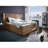 COLLECTION AB Boxspringbett Copenhagen, inklusive Bettkasten, Topper, wahlweise mit LED-Beleuchtung