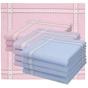 Betz Chanelle 2, 12 stuks stoffen zakdoeken voor dames, afmetingen 30 x 30 cm, 100% katoen, kleur dessin 84