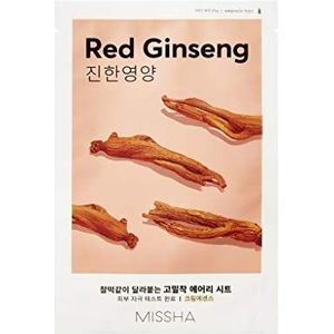 MISSHA Red Red Ginseng Sheet Mask Anti-aging, bliksemig, hydraterend, regenererend doekmasker Koreaanse cosmetica kbeauty set 4 stuks