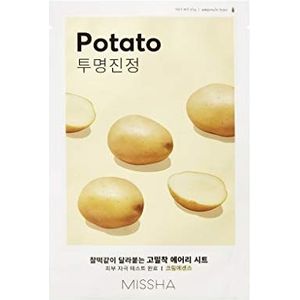 MISSHA Airy Fit Sheet Mask Potato Aardappel Doekmasker CREAM Type kalmeert de gevoelige huid vocht Set 4 stuks