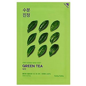 Holika Holika - Pure Essence Mask Sheet Green Tea Green Tee Gezichtsmasker Korean Cosmetica Set 4 stuks