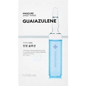 MISSHA Mascure Calming Solution Sheet Mask Guaiazuleen gezichtsmasker Koreaanse cosmetica doekmasker ter kalmering set 3 stuks