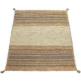 Paco Home Teppich "Kilim 217", rechteckig, 12 mm Höhe, handgewebter Wendeteppich, reine Baumwolle, gestreift, Wohnzimmer