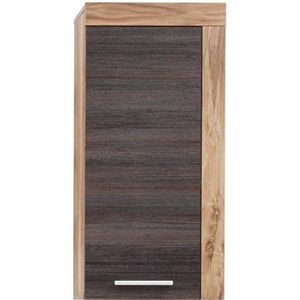 trendteam smart living - hangkast wandkast - badkamer - Cancun - afmetingen (B x H x D) 36 x 79 x 23 cm - kleur walnoot met touchwood donkerbruin - 125950359