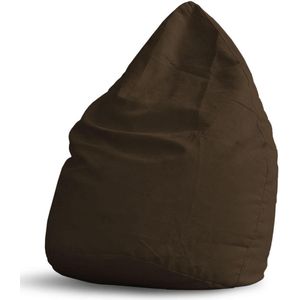 Lumaland - Luxe XL PLUS zitzak - stijlvolle beanbag met 220L volume - extra stevige naden - verkrijgbaar in verschillende kleuren - Bruin