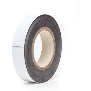Magnetische labels, op rol, wit, hoogte 40 mm, rollengte 10 m