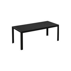 Outsunny Tafel Aluminium WPC eettafel tuintafel tuinmeubel balkon zwart 01-0703