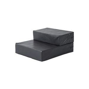 Tiertreppe Tierunterlage Klappbar Hundetreppe Treppe Unterlage für Katzen und Hunde Schwarz L45 x B39 x H20 cm