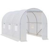Outsunny kas tunnelkas kweekkas plantenkas folie 350 x 200 x 200 cm