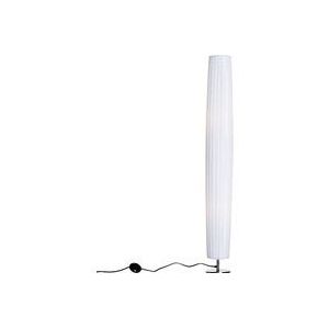 HOMCOM Staande lamp vloerlamp stalamp stalicht E27, RVS + polyester, wit, 14 x 14 x 120 cm