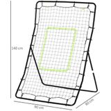 Homcom - Rebounder für Fußball Prellwand Tragebar mit Schlag-Zone Rebound Netz Kickback Rückprallwand Prellwand für Baseball Basketball Fußballtor