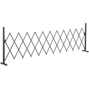 Outsunny - Schaarhek - Uitschuifbaar 35-300cm - Aluminium - Bruin