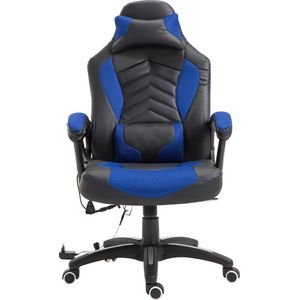 Ergonomische Gaming massage stoel / Bureaustoel  Blauw