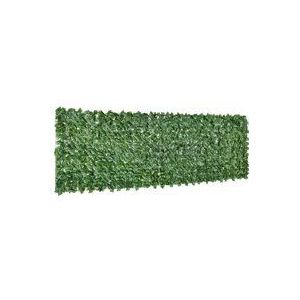 Outsunny kunsthaag privacyhaag planten haag wanddecoratie donkergroen 300 x 100 cm