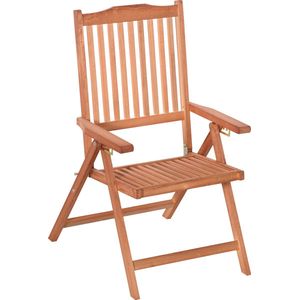 Outsunny Klapstoel tuinstoel klapstoel tuinmeubelen houten stoel geolied verstelbaar 84B-312