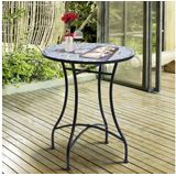 Outsunny Gartentisch Balkontisch rund Ø60 cm H71 cm, wetterfest & stabil, ideal für Balkon & Terrasse  Aosom.de