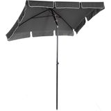 Outsunny Sonnenschirm Strandschirm Gartenschirm Schirm Balkonschirm Sonnenschutz knickbar Grau  Aosom