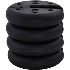 Outsunny - Paviljoen standaard gewicht - 4 Stuks - Zwart