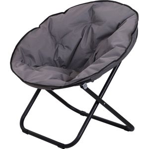 Outsunny Klapstoel klapfauteuil klapzetel campingstoel tuinstoel loungestoel opvouwbaar gestoffeerd 84B-299