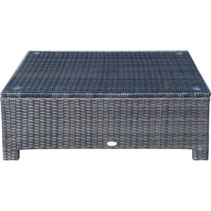 Outsunny - Bijzettafel - Bruin - PE-Rotan - Weerbestendig